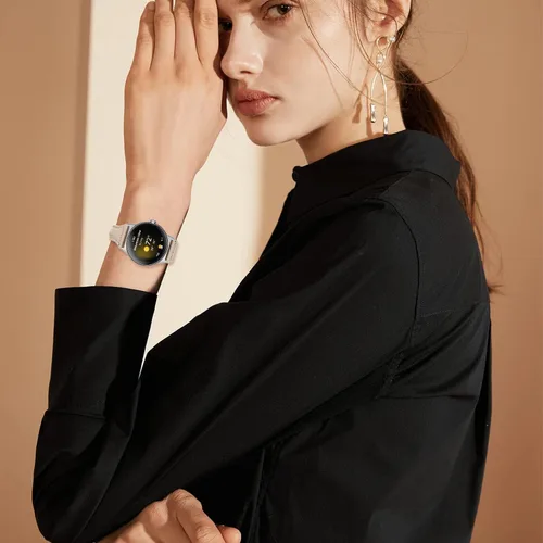 Vista 6 de Correa de cuero compatible con Google Pixel Watch Band Correa de repuesto Correa de pulsera transpirable para Google Pixel Watch Accesorios