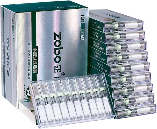 Vista 8 de ZOBO Filtros de cigarrillos desechables, 10 capas microporosas multifiltrantes para reducir las manchas de alquitrán y humo (100 por paquete) diseño