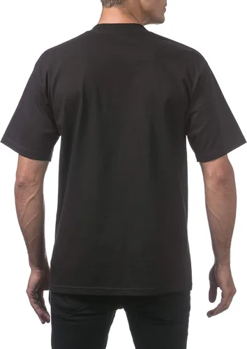 Vista 2 de Pro Club - Camiseta de manga corta para hombre, algodón pesado, cuello redondo