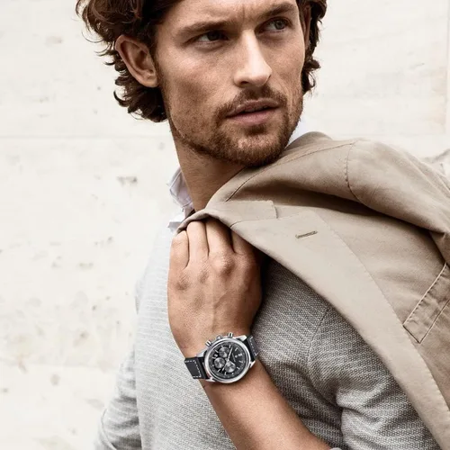 Vista 4 de Men Watch Watch for Men Waterproof Stainless Steel Chronograph Quartz Analog Fashion Business Sport Work Wrist Watches