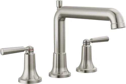 Vista 5 de Delta Saylor T2736-CZ - Grifo de bañera de oro cepillado, bronce champán T2736-CZ (válvula no incluida)