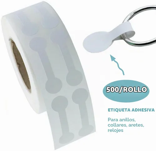 Vista 6 de 1000 calcomanías para pequeñas empresas, etiquetas autoadhesivas blancas en blanco para joyas de precio, rectangulares, 1000