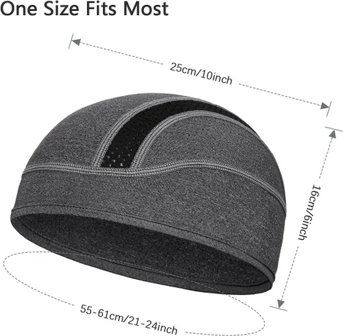 Vista 33 de Gorro con forro para casco de calavera, malla de enfriamiento para hombres y mujeres, se adapta debajo de los cascos