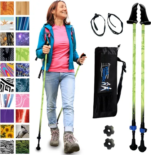 Vista 34 de York Nordic Motivator - Bastones de caminata para equilibrio y rehabilitación - Agarres de estabilidad patentados - Ligeros, ajustables y plegables