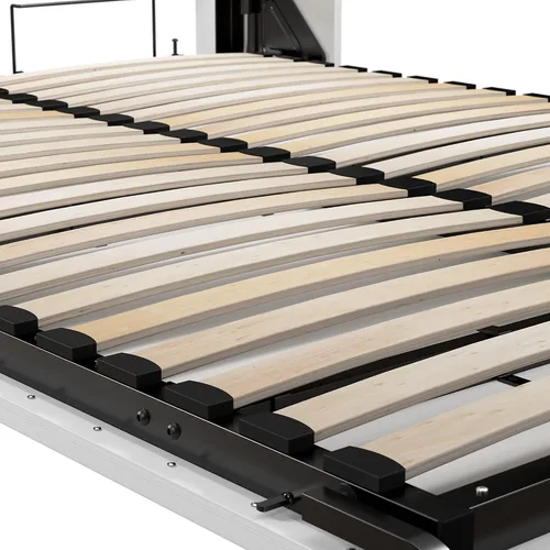 Vista 9 de Bestar Pur - Cama Murphy completa y 2 estanterías con cajones, cama de pared que ahorra espacio de 131 pulgadas