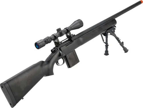 Vista 2 de Evike Airsoft - King Arms M700 Enforcer Modelo Gas Power Airsoft Rifle con muebles de madera real (modelo: 400+ FPS)