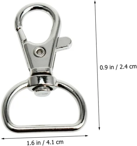 Vista 2 de DIY Essential 30 ganchos de hebilla de langosta clips a presión para el hogar bolso llavero cierre