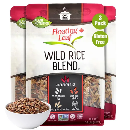 Vista 10 de Floating Leaf Mezcla de arroz silvestre – 14 onzas, 1 unidad – Mezcla de arroz silvestre con arándano, arroz rojo y arroz integral – Sin gluten