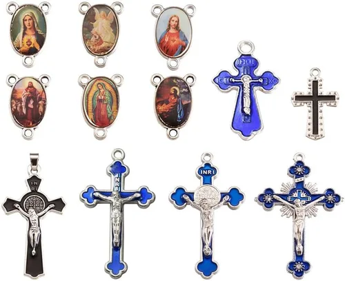 Vista 3 de Mega Pet Colgantes de cruz de aleación para fabricación de joyas y aretes de collar