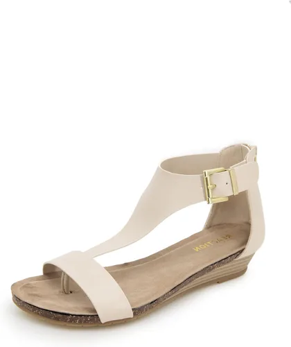 Vista 8 de Kenneth Cole REACTION Great Gal - Sandalia de cuña con correa en T para mujer