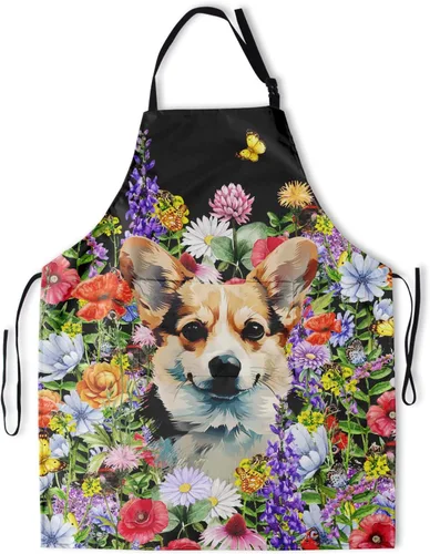 Vista 50 de Delantal con bolsillos, delantales para mujeres y hombres, delantal de cocina para cocinar, jardinería, servidor, camarera, pintura