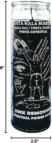 Vista 2 de 1 PC Vela Jinx Extracción Negro SIN ESCENTADO - QUITA MALA Suerte Negro Vela 120 Horas (1)