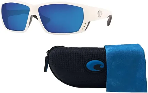 Vista 3 de Costa Tuna Alley 6S9009 - Lentes de sol rectangulares para hombre + paquete con kit de cuidado de gafas de cortesía de diseñador iWear