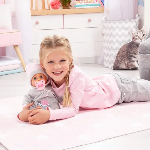Vista 5 de Bayer: Muñeca de bebé de 15 pulgadas "First Words" en gris, con 24 sonidos y accesorios