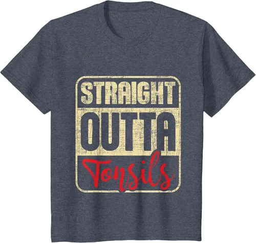Vista 33 de Straight Outta Amígdalas - Camiseta de recuperación de cirugía de eliminación de amígdalas Asphalt Grey