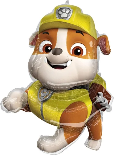 Vista 5 de Paw Pups - Globos de suministros para fiestas de cumpleaños de Rubble Marshall on Patrol