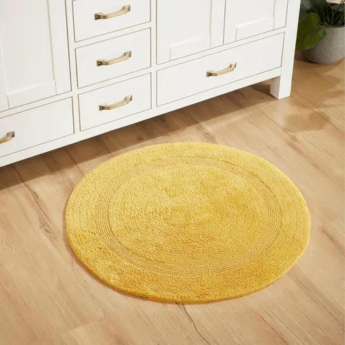 Vista 420 de Better Trends - Juego de 2 alfombras de baño 100% algodón, extra suaves, con borlas, de 17" x 24", alfombra de baño superabsorbente y reversible