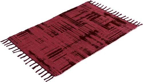 Vista 24 de Alfombra de trapo de algodón hecha a mano de 24 x 36 pulgadas, alfombra multicolor de 2 x 3 pies, tejida a mano, lavable y reversible para sala