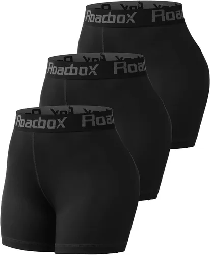 Vista 13 de Roadbox - Pantalones cortos de voleibol de spandex para mujer de 3 pulgadas con bolsillo/sin bolsillo, paquete de 2/3 unidades de pantalones cortos
