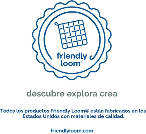 Vista 9 de Harrisville Designs Friendly Loom - Kit de tejido profesional para agarraderas, telar de metal resistente de 10 x 10 pulgadas y bucles de tejido