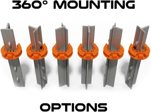 Vista 3 de T-360 Electric Fence T-Post Aislador - Naranja (Cantidad a granel: 100)