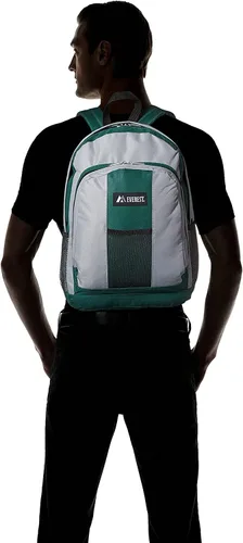 Vista 6 de Everest Equipaje Mochila con frontal y bolsillos laterales, VerdeGris), BP2072-GRNGRY