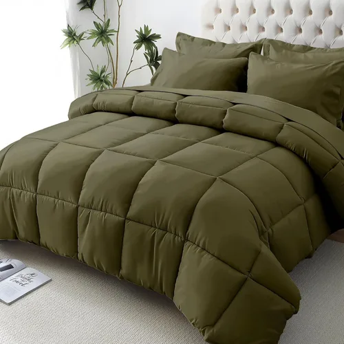 Vista 13 de JOLLYVOGUE Juego de edredón individual XL, cama ultrasuave en una bolsa, tamaño individual XL, 5 piezas, juego de ropa de cama certificado Oeko-TEX