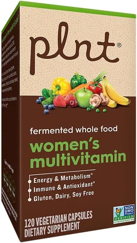 Vista 5 de plnt Multivitamínico de WomenaTMs de alimentos integrales fermentados (120 cápsulas veganas)