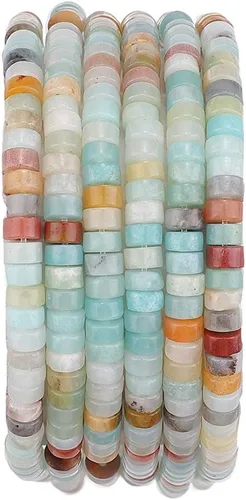 Vista 49 de BEADIA Cuentas Espaciadoras de Jade Natural Africano Planas Redondas Sueltas para Hacer Joyas con Abalorios 3mmx2mm 38cm