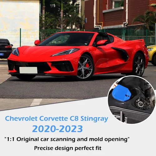 Vista 6 de Cubiertas de torre de puntal trasero compatibles con Chevrolet Corvette C8 2020-2023, cubierta de panel de protección de impactos de plástico ABS