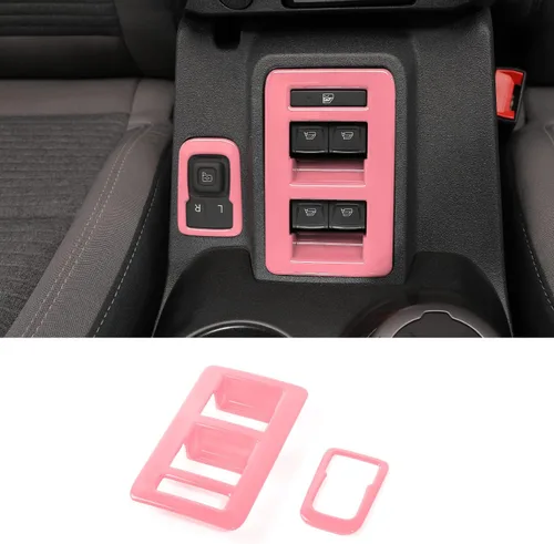 Vista 8 de RAZPOY Para Bronco - Interruptor de control de interruptor de elevación de ventana, 2 piezas de cubierta de panel de ajuste de espejo retrovisor