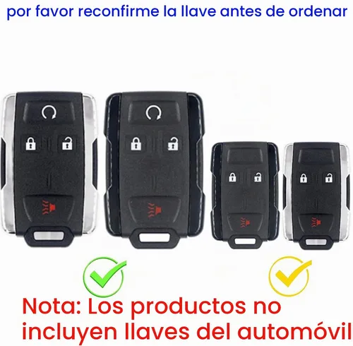 Vista 2 de Funda para llavero de coche, carcasa protectora de llaves suave con protección completa Compatible con Chevrolet Silverado Colorado GMC Canyon