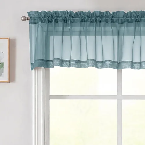 Vista 17 de 2 paneles de cortinas traslúcidas blancas para dormitorio, sala de estar, 96 pulgadas de largo, modernas, suaves, ligeras, con bolsillo para barra
