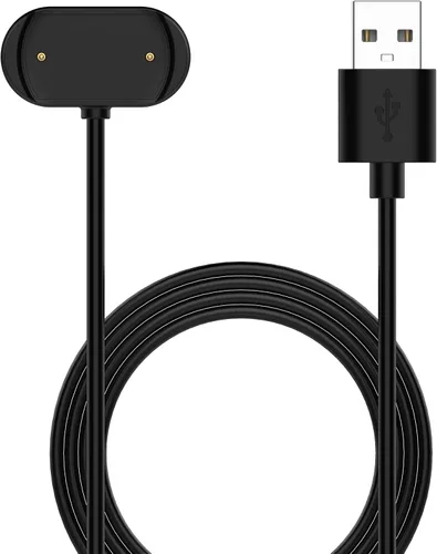 Vista 4 de Cargador de repuesto compatible con Amazfit Bip 5/Bip 5 Unity/Bip 3/Bip 3 Pro/T-Rex Pro Cable de carga magnético USB de 3.3 pies para cargador Negro