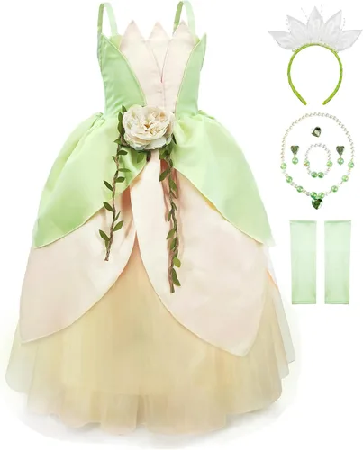 Vista 11 de Princess Costume for Girls Princess Dress Halloween Birthday Party Outfits for Little Kids