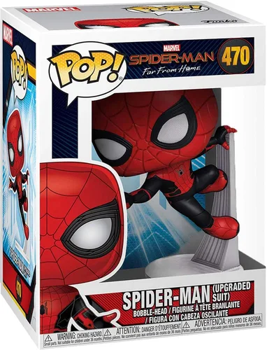 Vista 5 de Funko Pop! Marvel: Spider-Man Far from Home - Traje mejorado de Spider-Man, multicolor, estándar