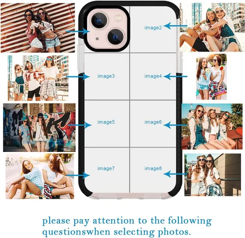 Vista 2 de Funda de teléfono personalizada para iPhone 13 personalizada con collage de múltiples imágenes, funda resistente a los arañazos, a los golpes, funda