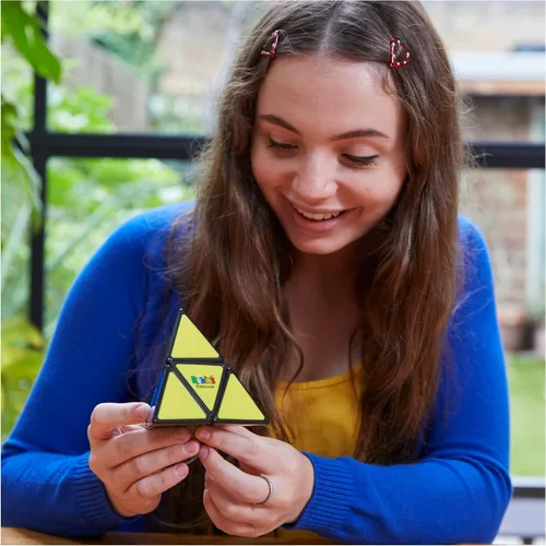 Vista 3 de Rubik's Cubo, pirámide, pirámide de Rubik's para resolver problemas, rompecabezas clásico a juego de colores, juguete para ansiedad, rompecabezas