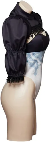 Vista 3 de NieR - Disfraz de autómata No2 tipo B 2B, sexy, con guantes para mujer