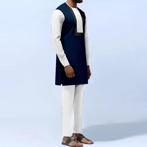 Vista 6 de Ropa de moda para hombre africano, camiseta y pantalones de manga larga para hombre, otoño, invierno, casual, talla grande, para hombre