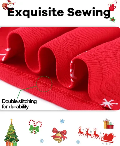Vista 4 de DAUGHTER QUEEN Pijamas de Navidad para niños y niñas de 18 meses-12 años, ropa de dormir 100% algodón