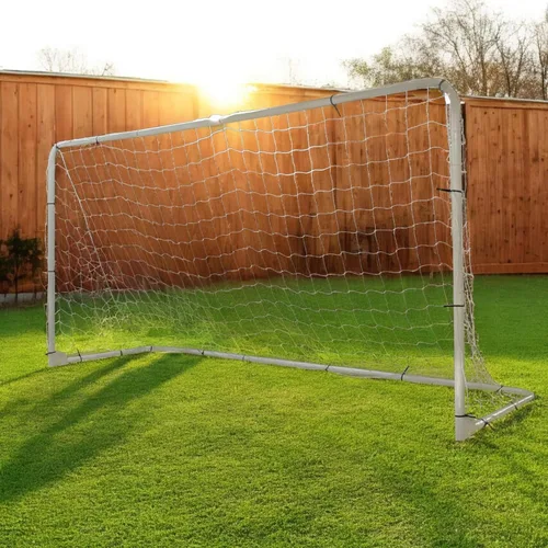 Vista 5 de Portería de fútbol plegable (12 x 6 pies, 10 x 6 pies, 7 x 5 pies), portátil, peso ligero, marco de acero, fácil de llevar, perfecta