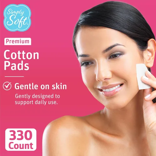 Vista 3 de Simply Soft Almohadillas de algodón de alta calidad, 100% algodón natural y sin pelusas, hipoalergénicas (330 unidades)