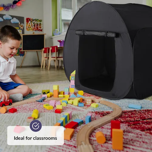 Vista 4 de Tienda de Juego Sensorial Escondite Tranquilo para Niños Den Sensorial Desmontable Oscurecimiento Tienda para Interiores Fácil