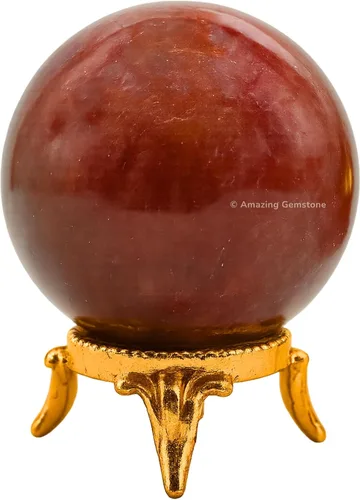 Vista 8 de Amazing Gemstone Bola de cristal de Amazonita con soporte, bolas de meditación de esfera de cristal de 2 pulgadas para brujería y bolas decorativas
