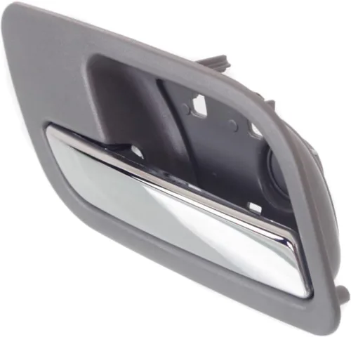 Vista 3 de Para Chevy Tahoe Manija de puerta interior trasera lado del conductor Bisel gris con palanca cromada 2007-2014 Trim:All Submodels