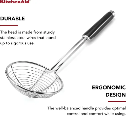 Vista 4 de KitchenAid KE010OHOBA - Colador asiático clásico de acero inoxidable (paquete de 12)