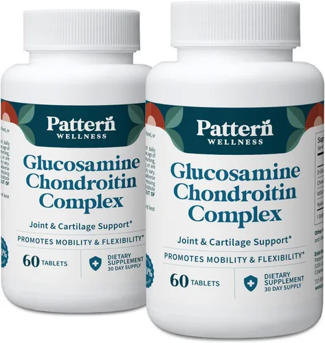 Vista 10 de Pattern Wellness Complejo de glucosamina condroitina – 60 tabletas MSM y ácido hialurónico: apoya la salud de las articulaciones, cartílagos