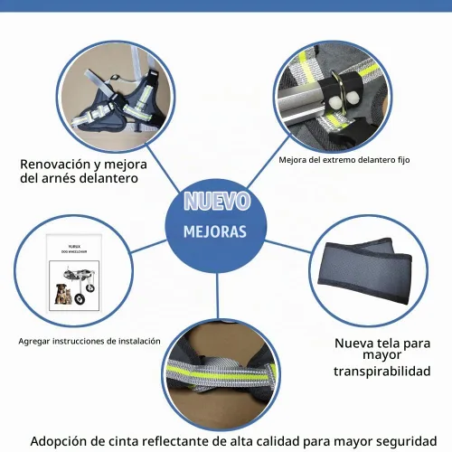 Vista 5 de Wheels Silla de ruedas para perro, silla de ruedas para patas traseras, carrito ajustable para perro, sillas de ruedas para mascotas/perros