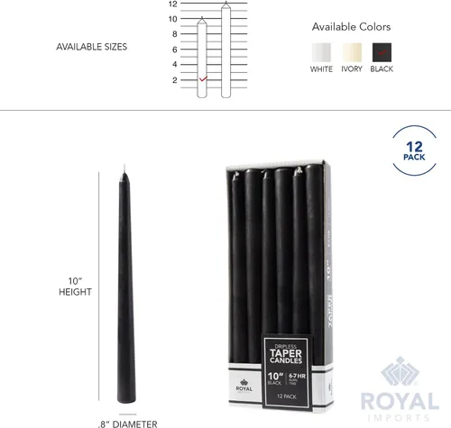 Vista 6 de Royal Imports Velas cónicas sin perfume, elegantes de calidad premium, sin goteo y sin humo, velas de cena sumergidas a mano para bodas, vacaciones